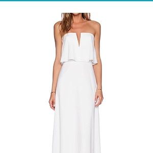 Women's Strapless Deep V Party Beach Maxi Dress